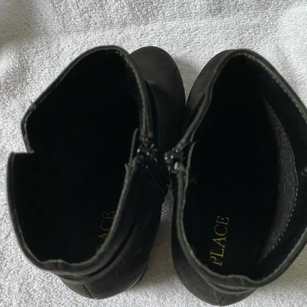 Place Shoes Boots Girls‎ Size 1 Black Side Zip